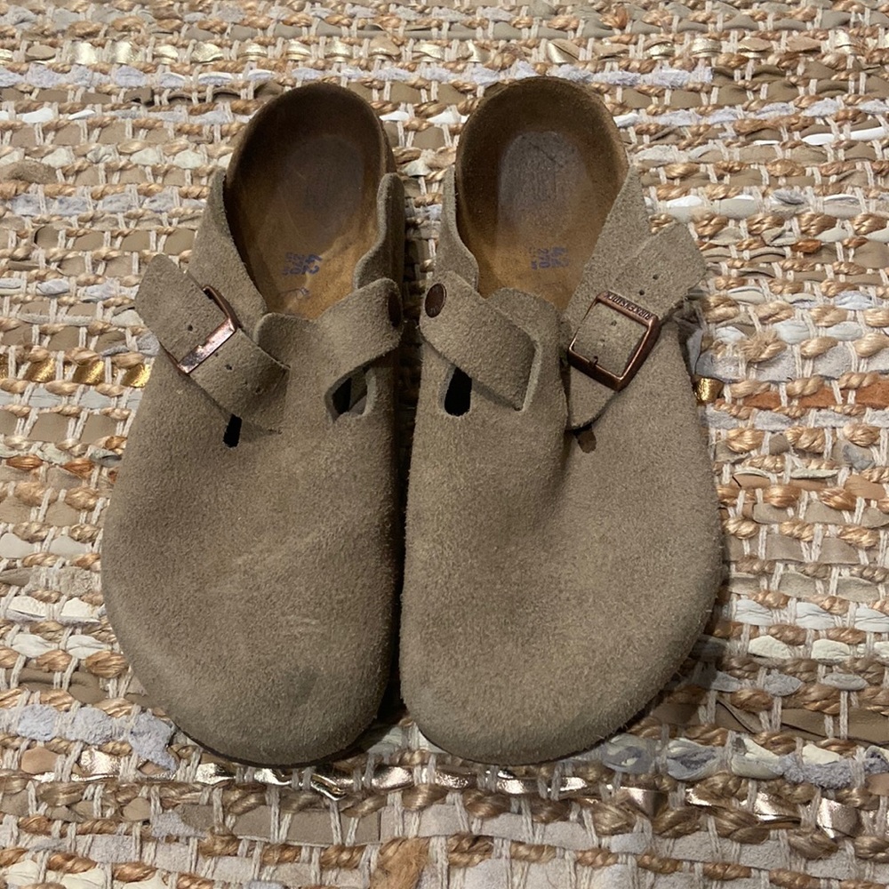 Birkenstock Boston clog in tan mens 9-9.5 womens 11-11.5